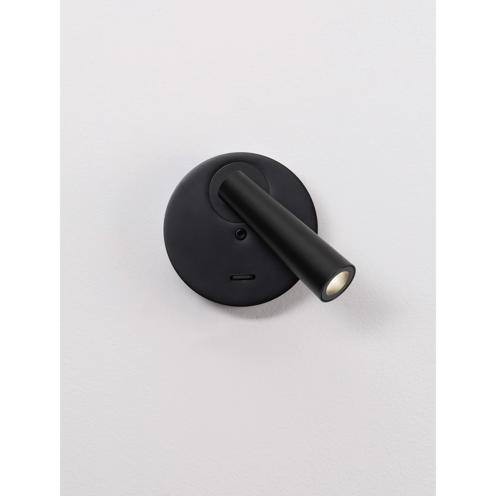 Bedlampje Tico zwart Lyora 5212017473172