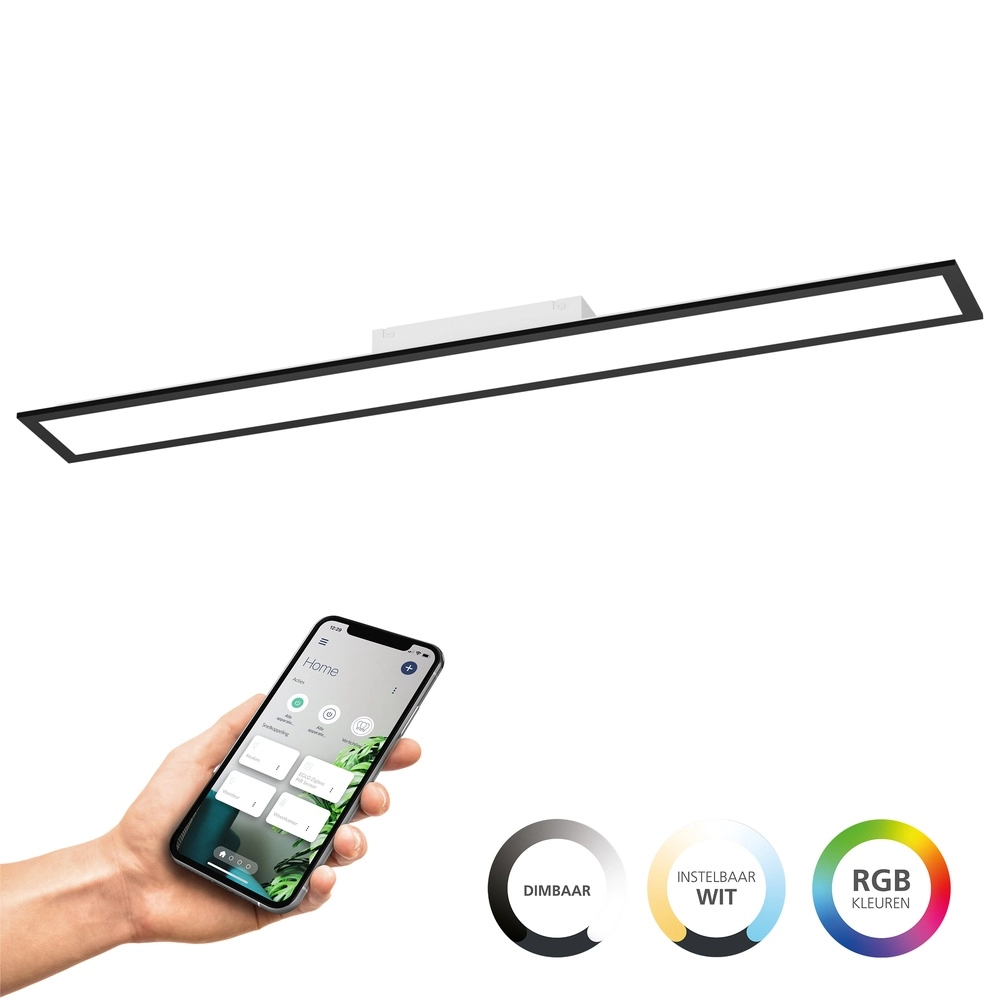Smart plafondlamp Moradillo-Z zwart 14,5cm