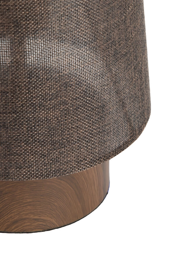 Bruine tafellamp Howie hout Ø 15cm Light & Living 8717807759391