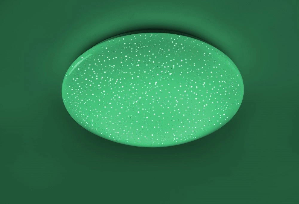 Instelbare plafonnière Skyler RGB 38cm met sterren effect Just Light 4043689928896