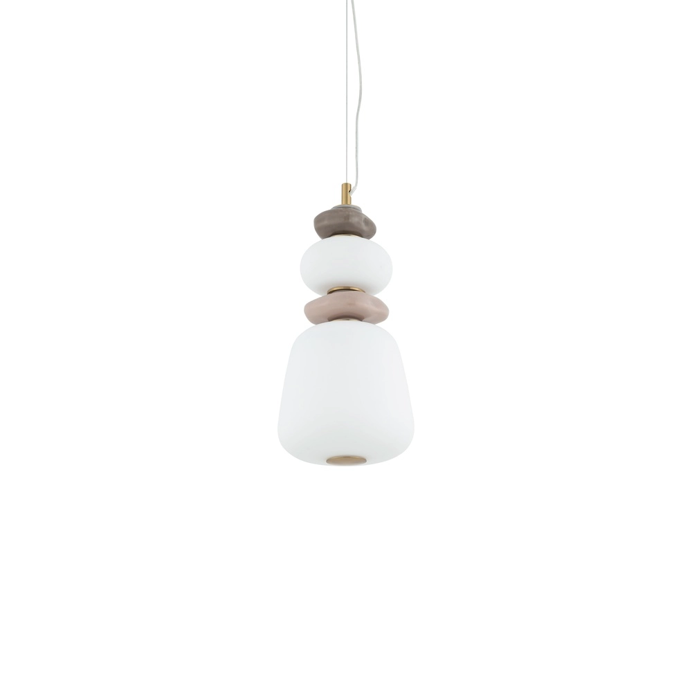 Hanglamp Ceramic Led Ø 17cm keramiek en glas Lyora 5903139117029