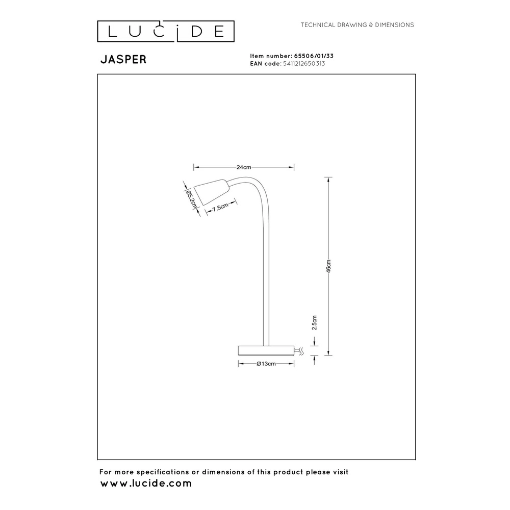 Bureaulampje Jasper groen Lucide 5411212650313