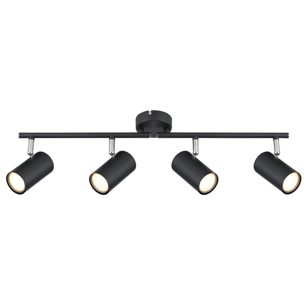 4-lichts plafondlamp Allvi zwart Globo 9007371451760