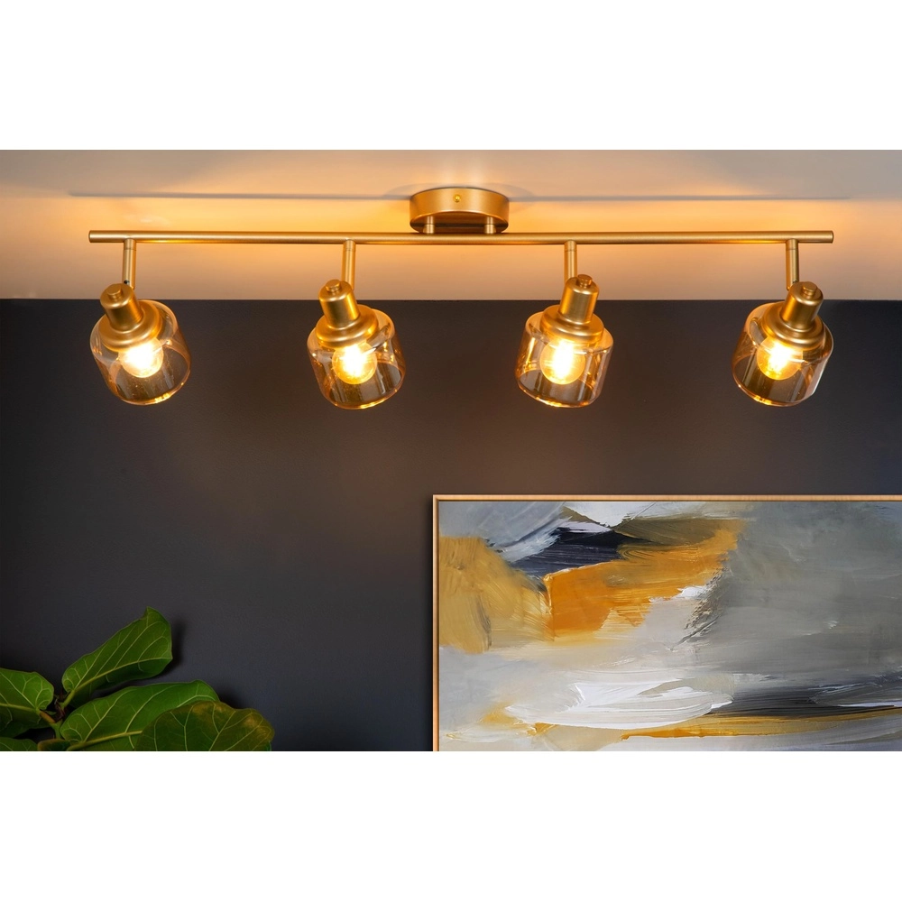 Plafondlamp Bjorn 4-lichts goud Lucide 5411212771247