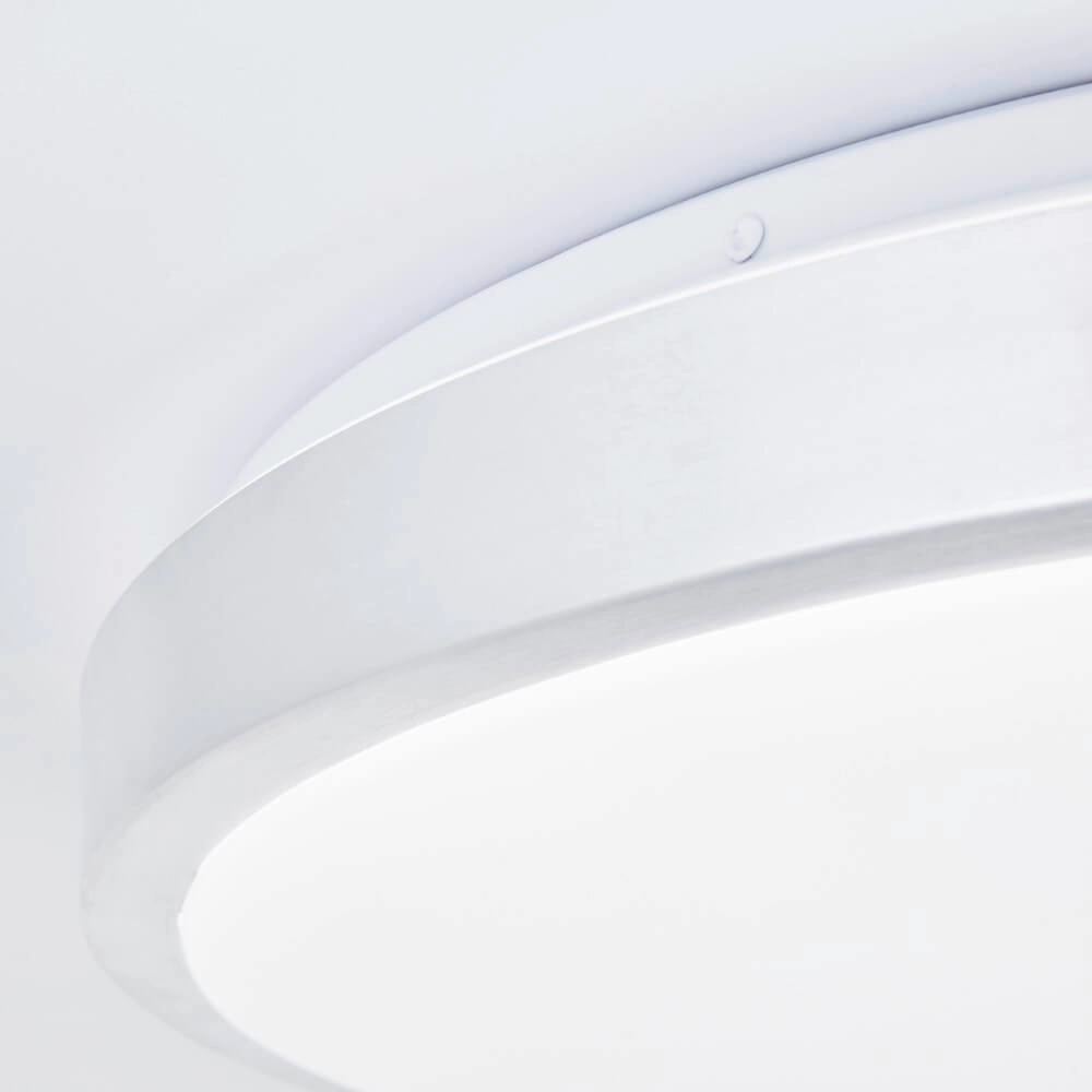 Nikkel plafondlamp Livius met wit Ø 48,5cm Brilliant 4004353426483