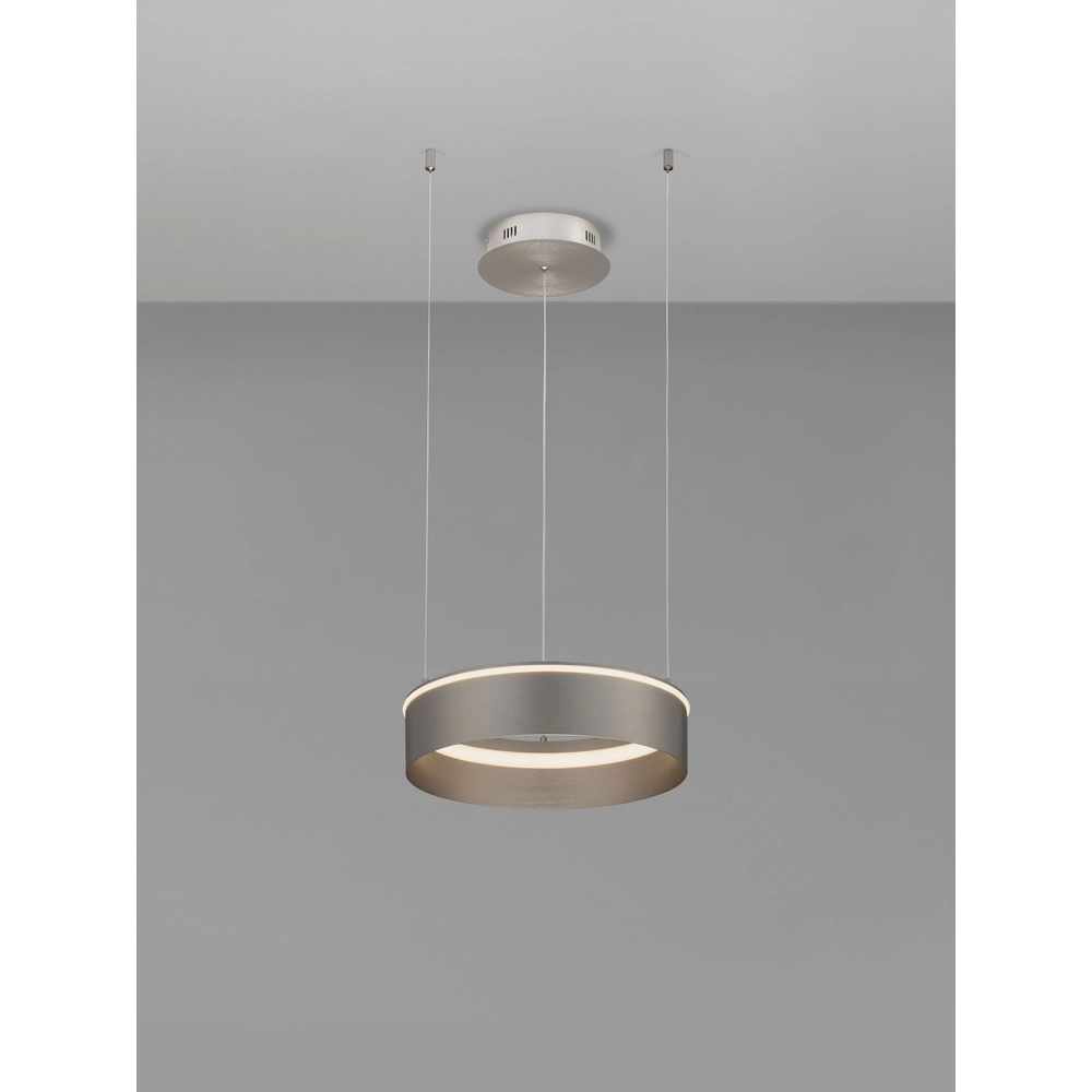 Moderne hanglamp Olivia nikkel Ø 40cm Lyora 5212017494207