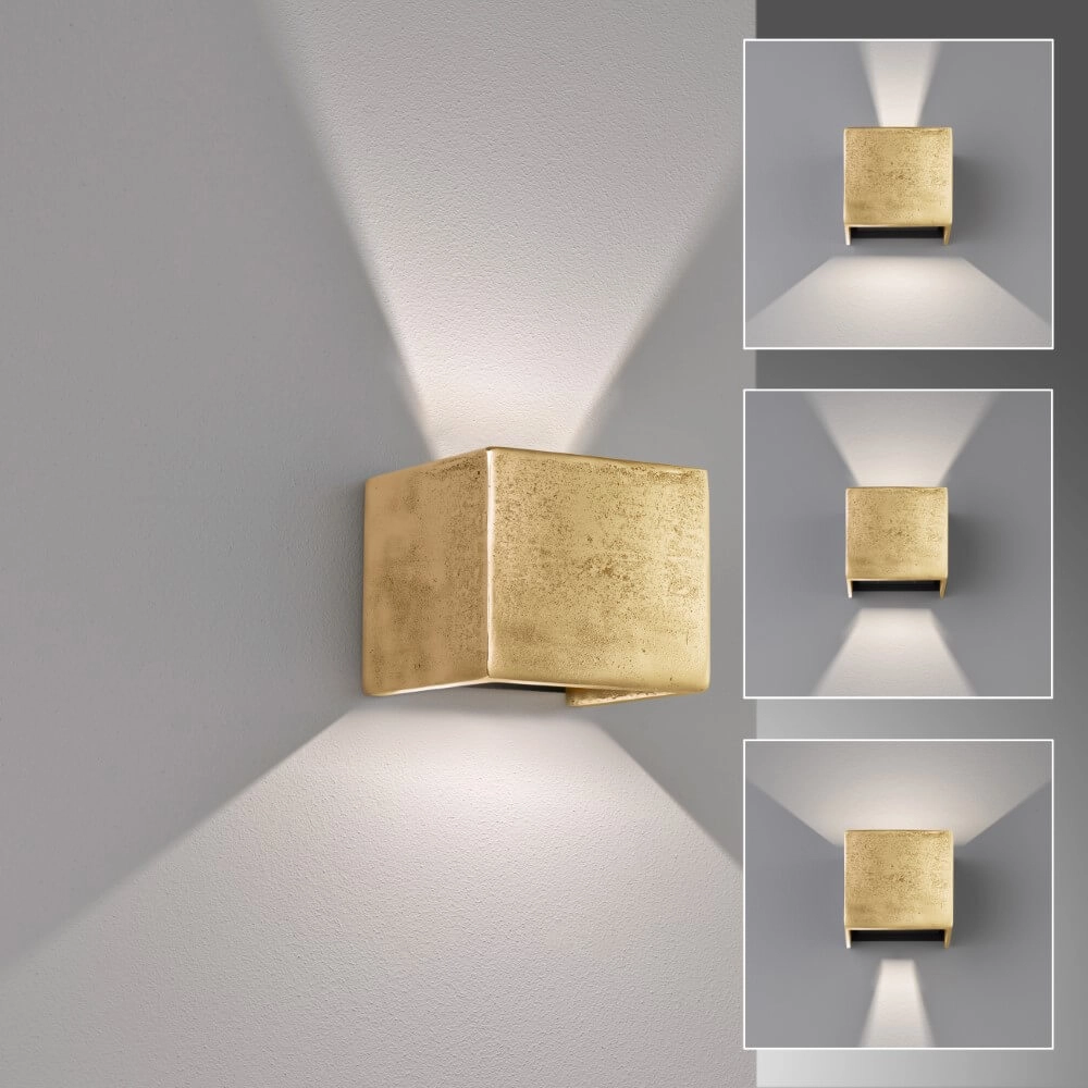 Gouden wandlamp Cog 12cm x 10cm Fischer & Honsel 4003694305822