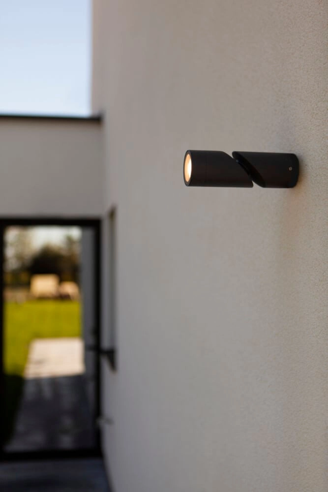 Richtbare wandlamp Tubon antraciet Lutec 6939412015538