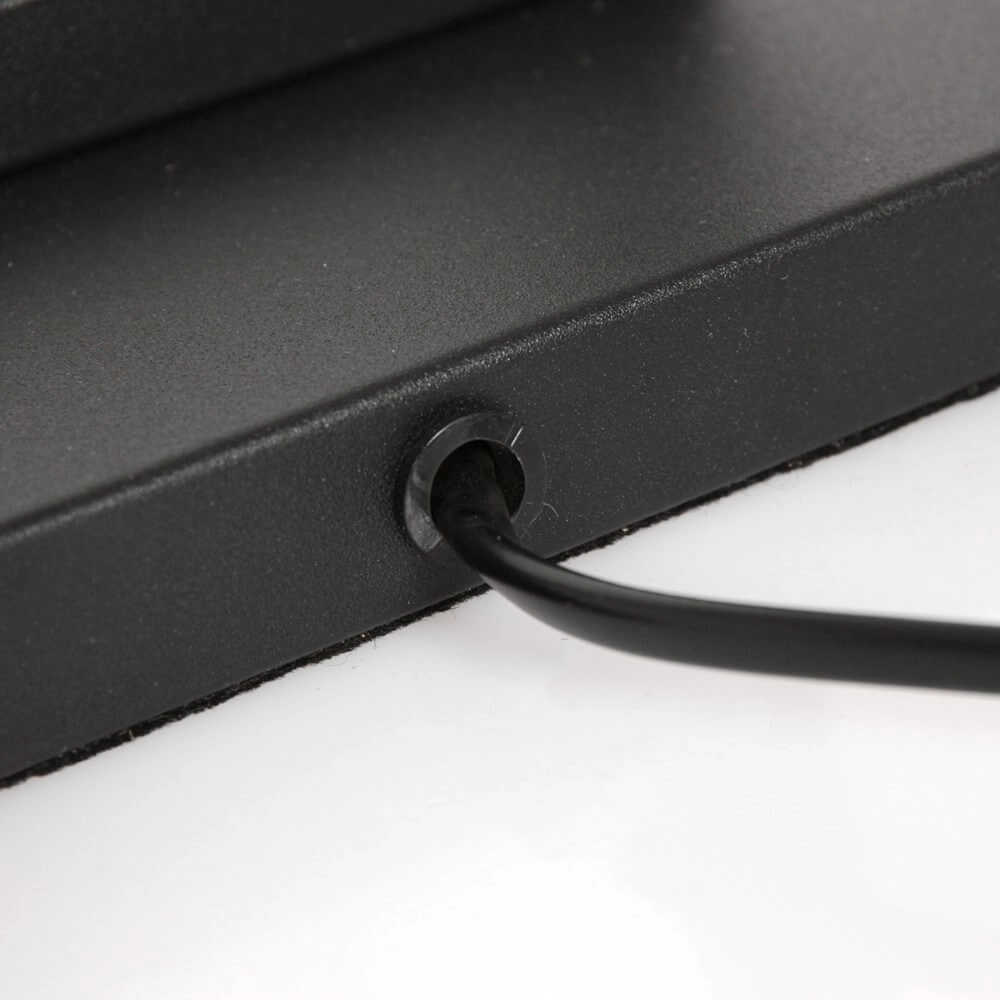 Zwarte schemerlamp Stang met taupe velours kap Steinhauer 8712746166842