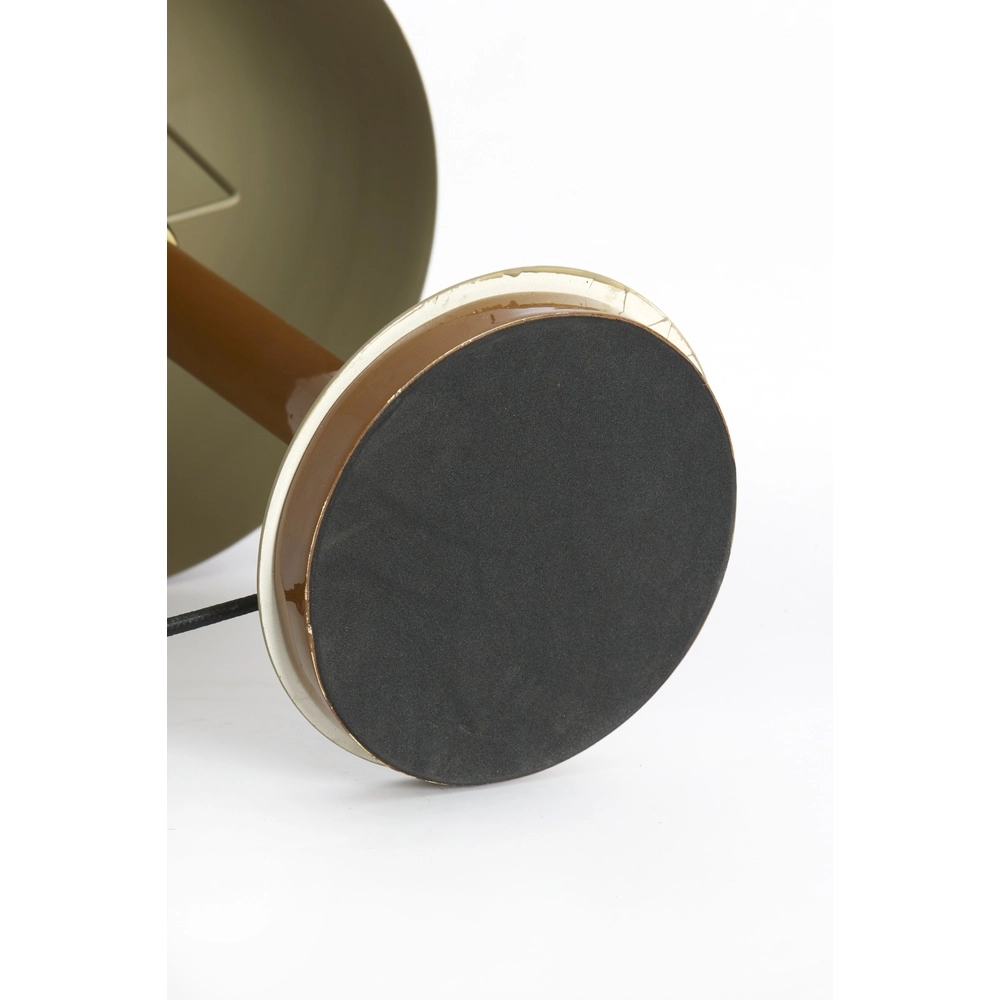 Bureaulamp Marivet glans zand en bruin - Ø 25cm Light & Living 8717807816223