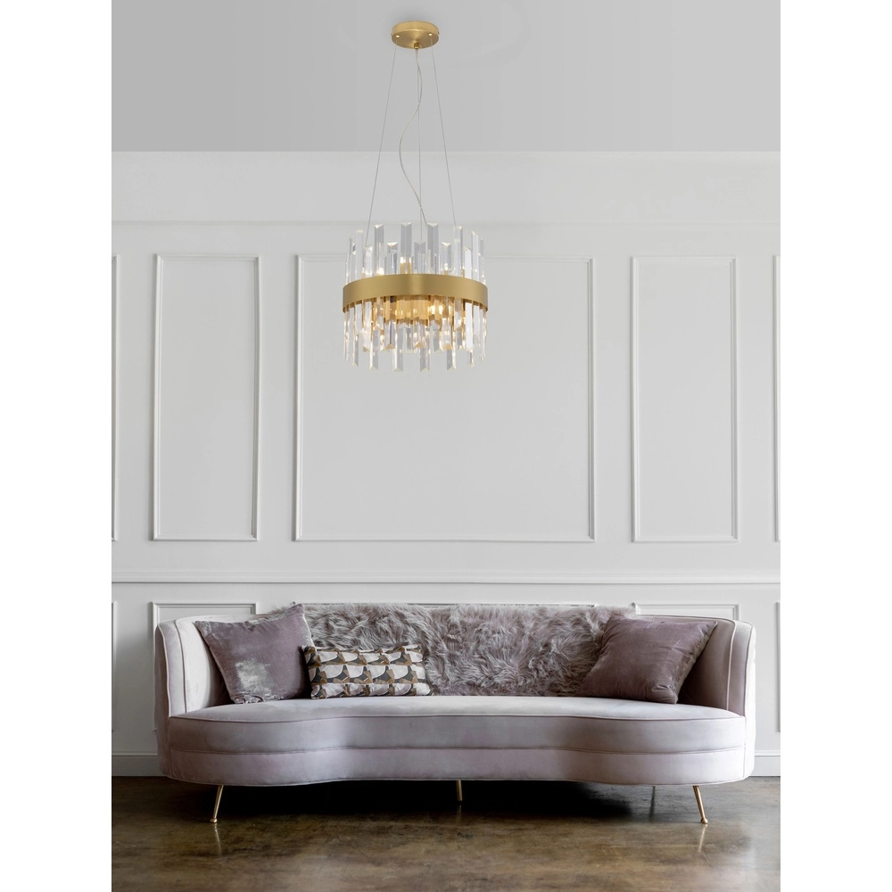 Gouden hanglamp Crown Ø 35cm