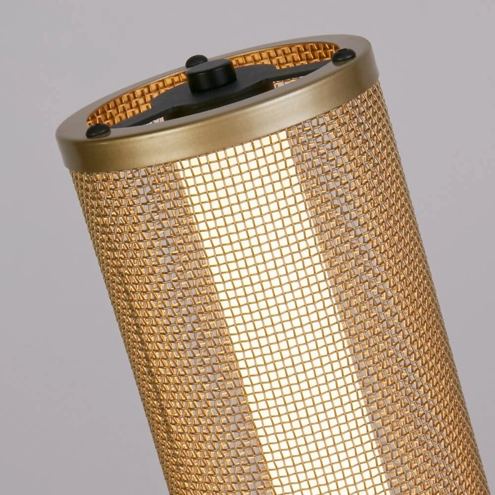 Tafellamp Thread zwart met goud mesh Searchlight 5053423273099