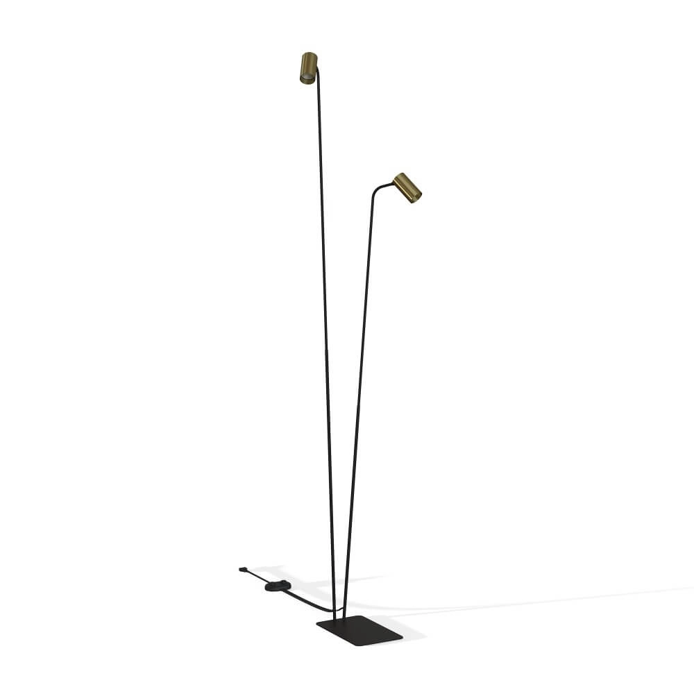 Landelijke leeslamp Mono goud met zwart