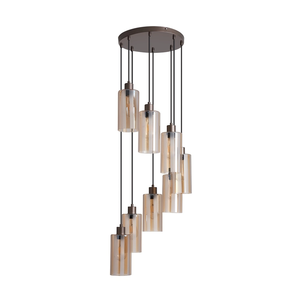 Design hanglamp Kent 8-lichts brons Searchlight 5,05342E+12