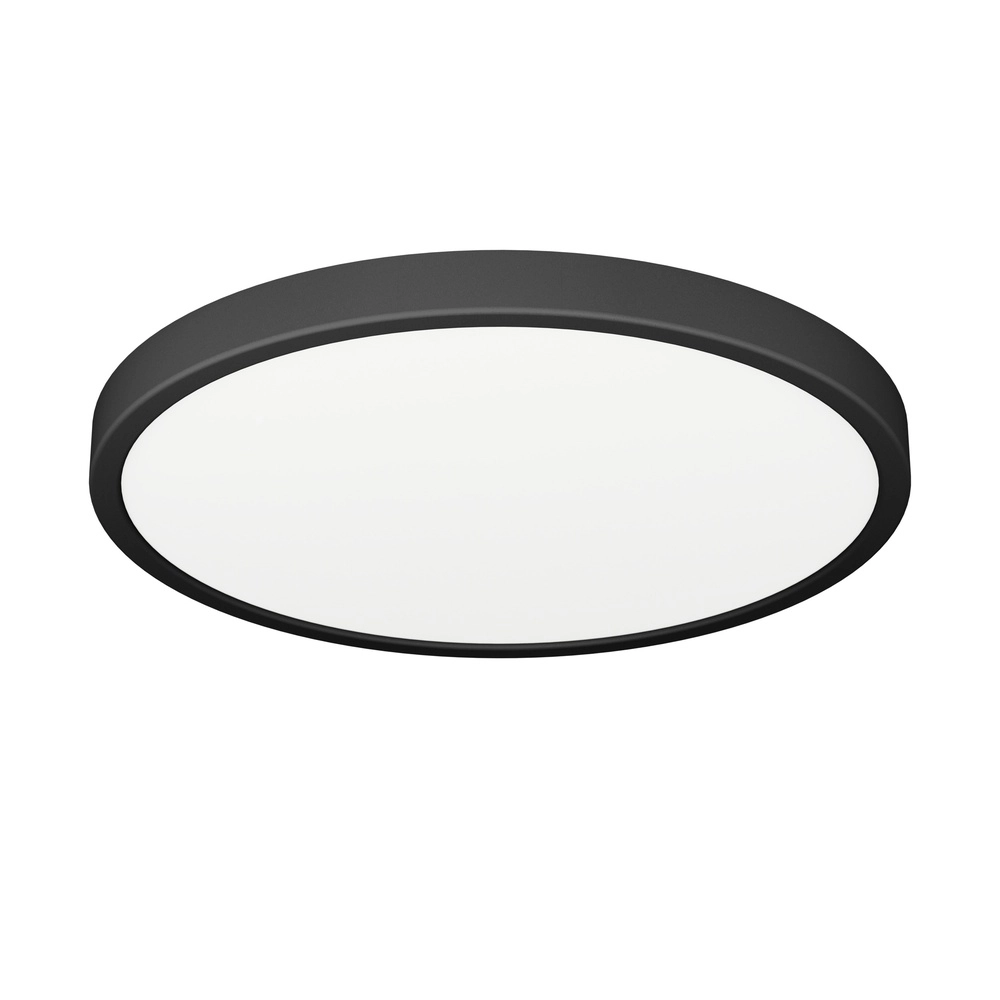 Plafonnière IP44 Fueva 6 rond - zwart - Ø 27,8cm