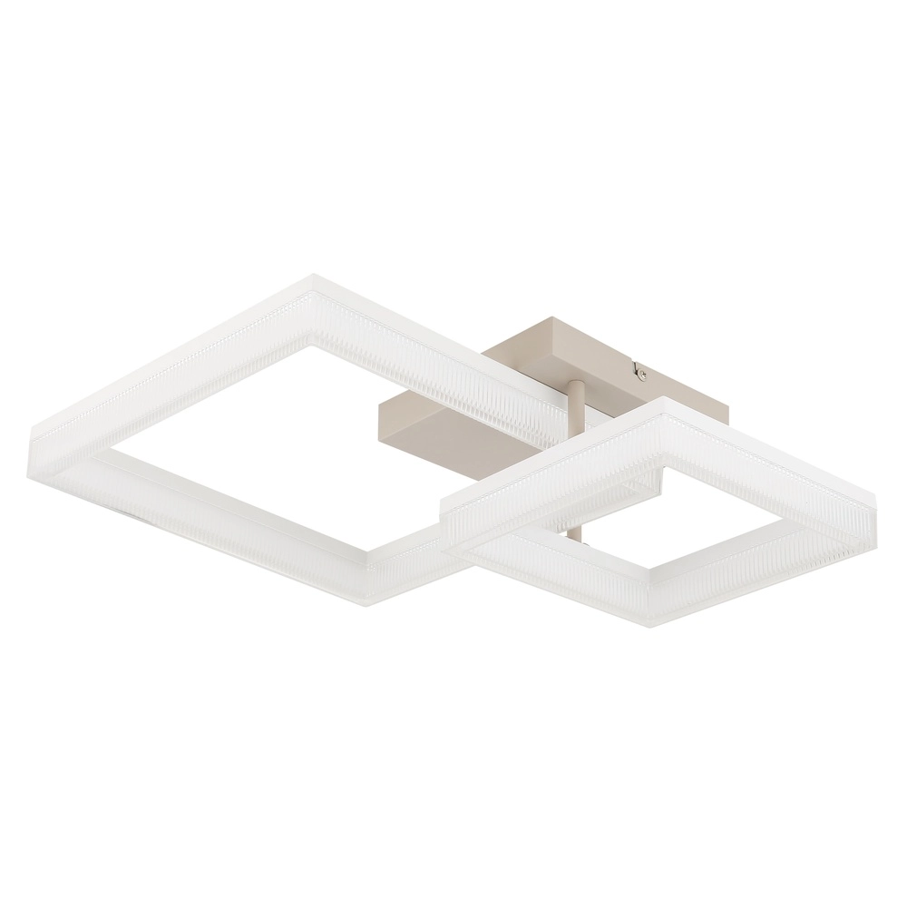 Moderne plafondlamp Zara zand bruin vierkant Globo 9007371576074