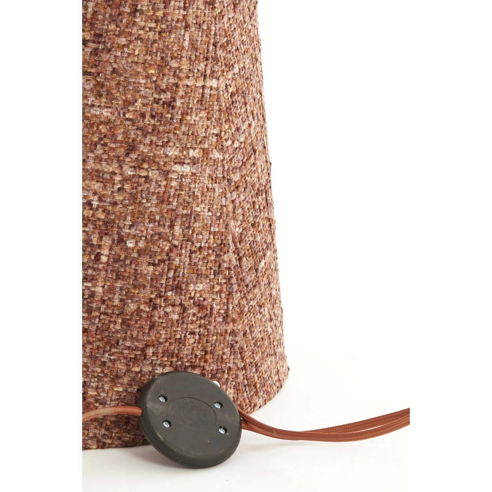 Staande schemerlamp Micky Ø 38cm - bouclé - bordeaux Light & Living 8717807834203