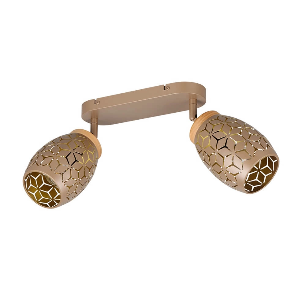 2-lichts opbouwspot Bidar koffiebruin Trio 4017807640687