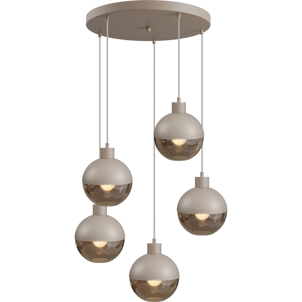 Design hanglamp Opera 5-lichts beige terra Ø 50cm Masterlight 8718121424262