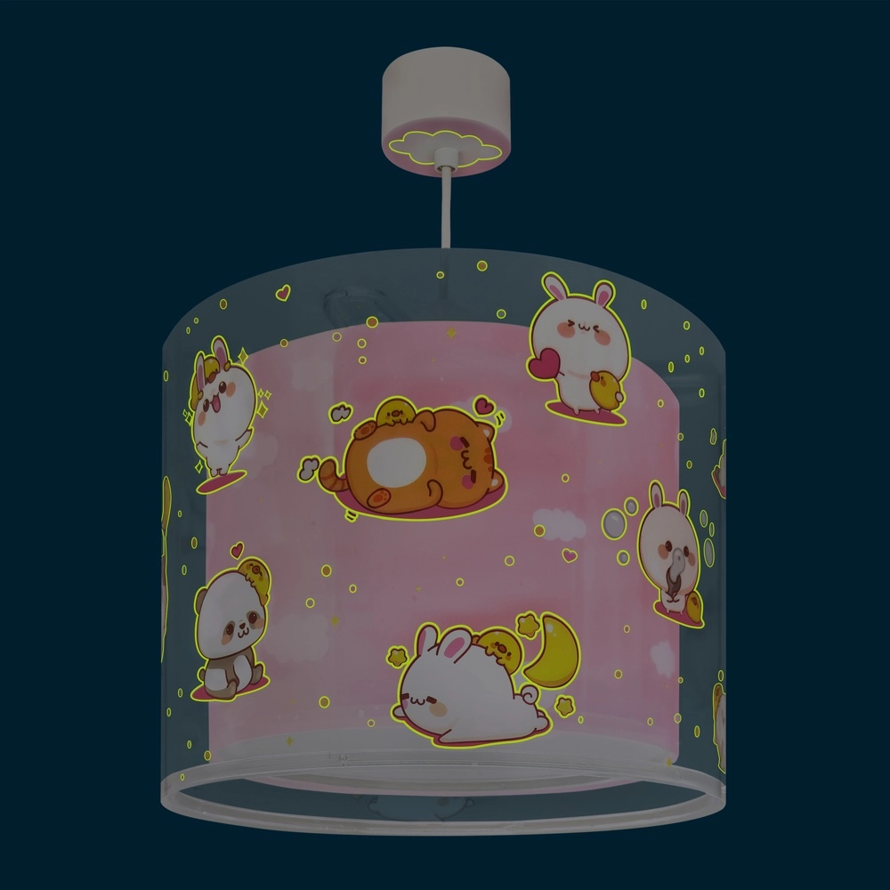 Kinder hanglamp Kawaii Friends roze glow in the dark Dalber 8420406002217