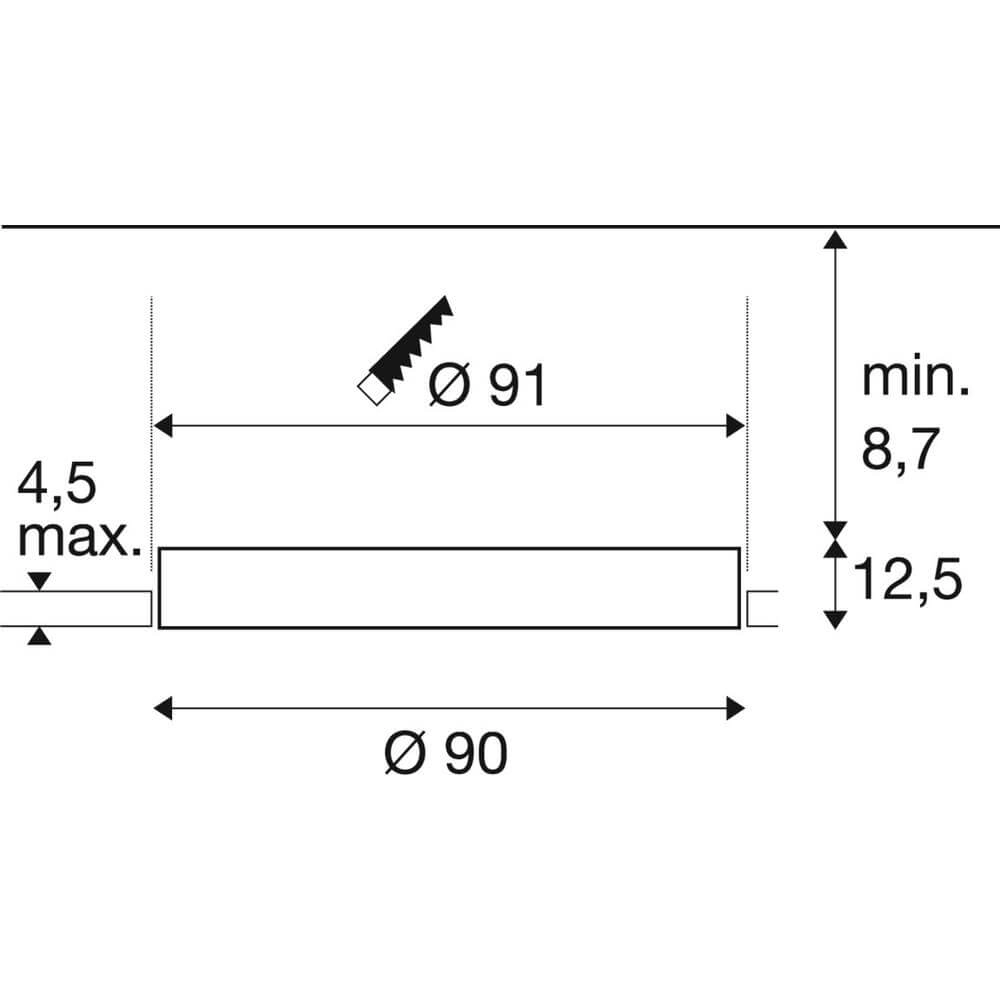 Inbouw plafondlamp Medo 90 wit Ø 90cm SLV 4024163297639