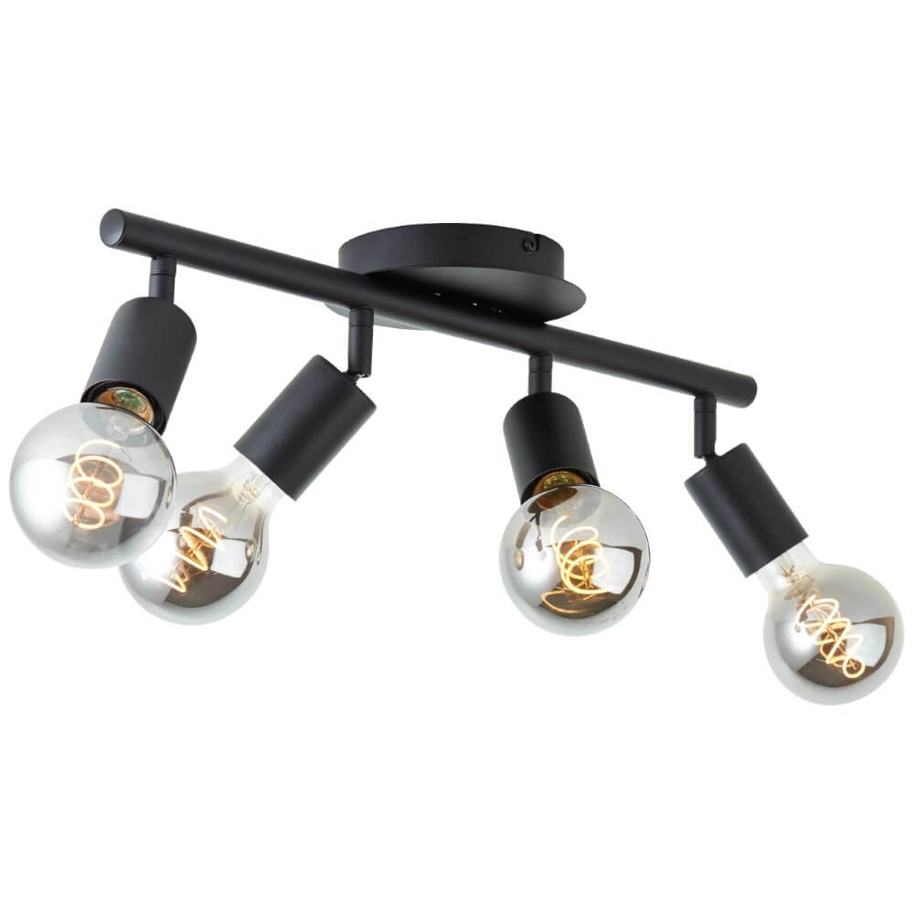 4-lichts plafondlamp Tiffany zwart Brilliant 4004353406485