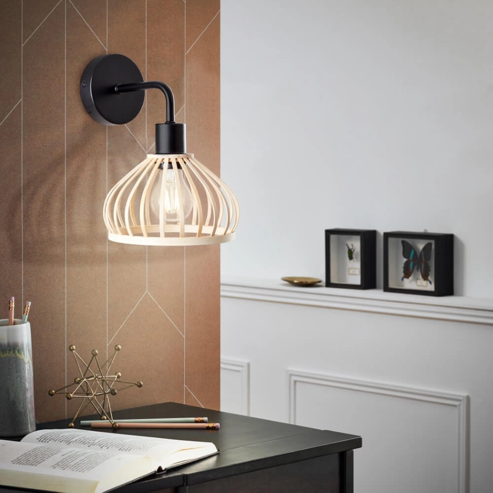 Houten wandlamp Norah Brilliant 4004353409554