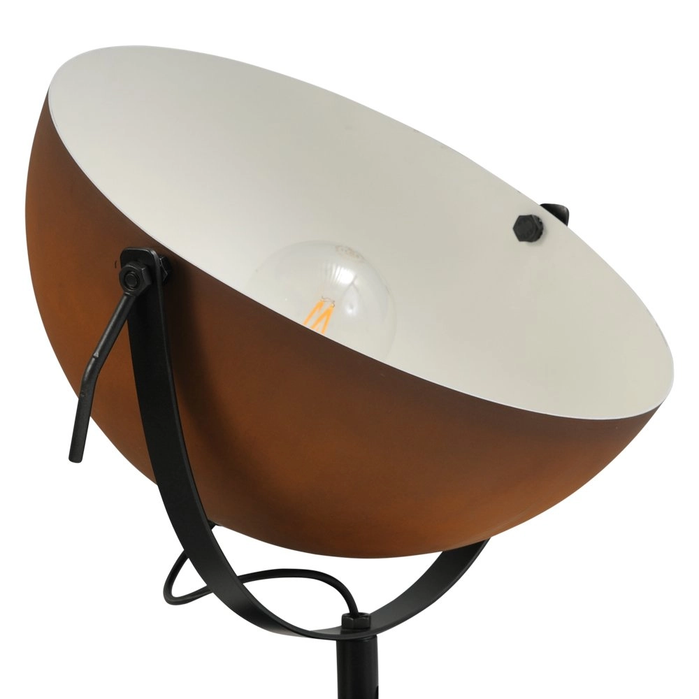 Roestbruine Industria Uplighter 40cm met witte binnenkant Masterlight 8718121236773