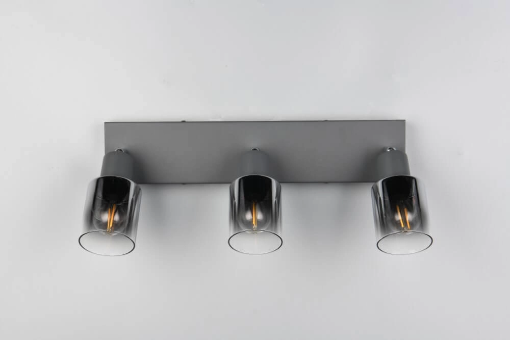 3-lichts plafondlamp Cadiz zwart Trio 4017807615777