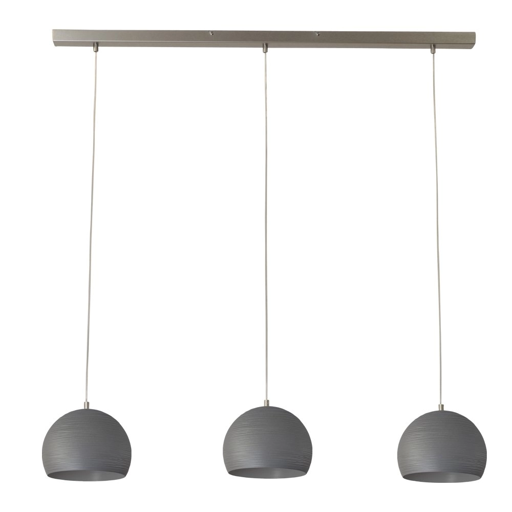 Betongrijze eettafel hanglamp Concepto 3x20 Betongrijze eettafel hanglamp Concepto 3x20
