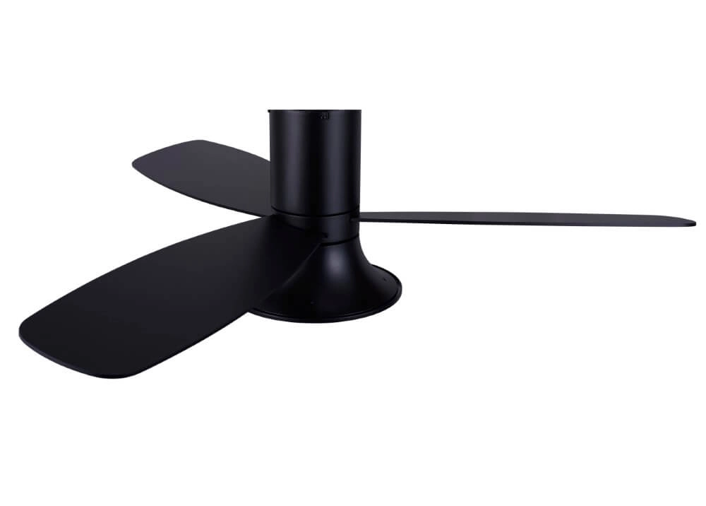 Zwarte ventilator met lamp Flusso Ø 132cm Beacon 9333509151784