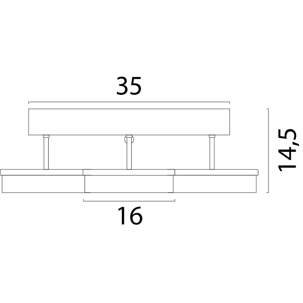 Plafondlamp Imperia 3-lichts cacao bruin Masterlight 8718121359625