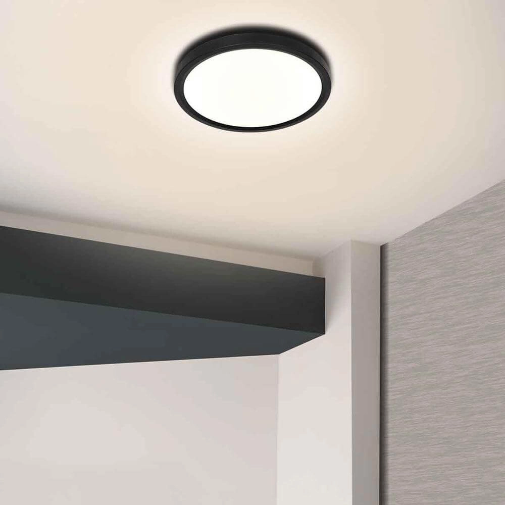 Zwarte plafondlamp Walcie Ø 30cm Steinhauer 8712746176599