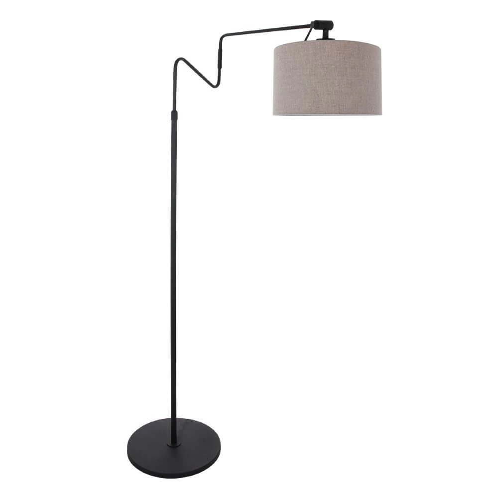 Staande leeslamp Linstrom met taupe linnen kap Steinhauer 8712746172331