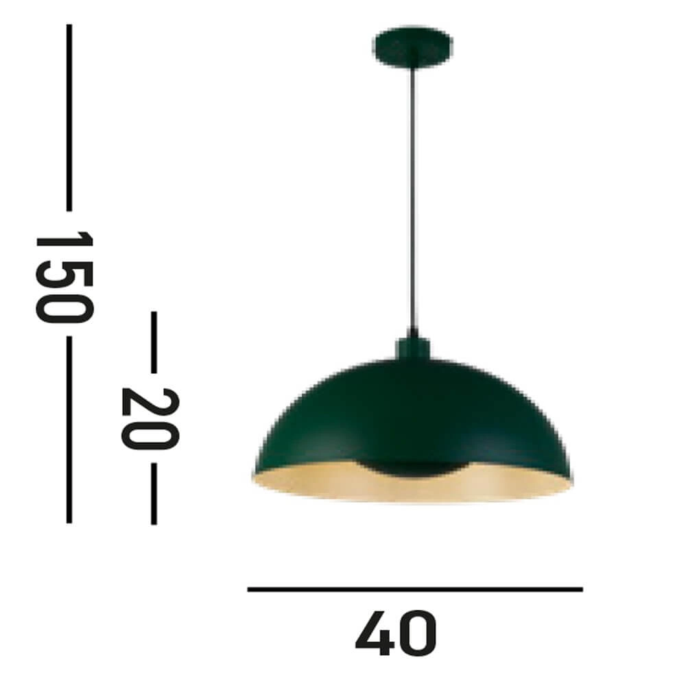 Groene hanglamp Mars kap 20cm hoog Searchlight 5053423274270