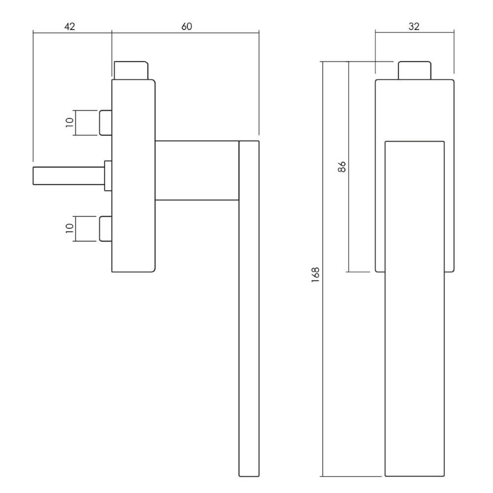 Design raamkruk Diana-Total afsluitbaar antraciet Olivari 8714186478905