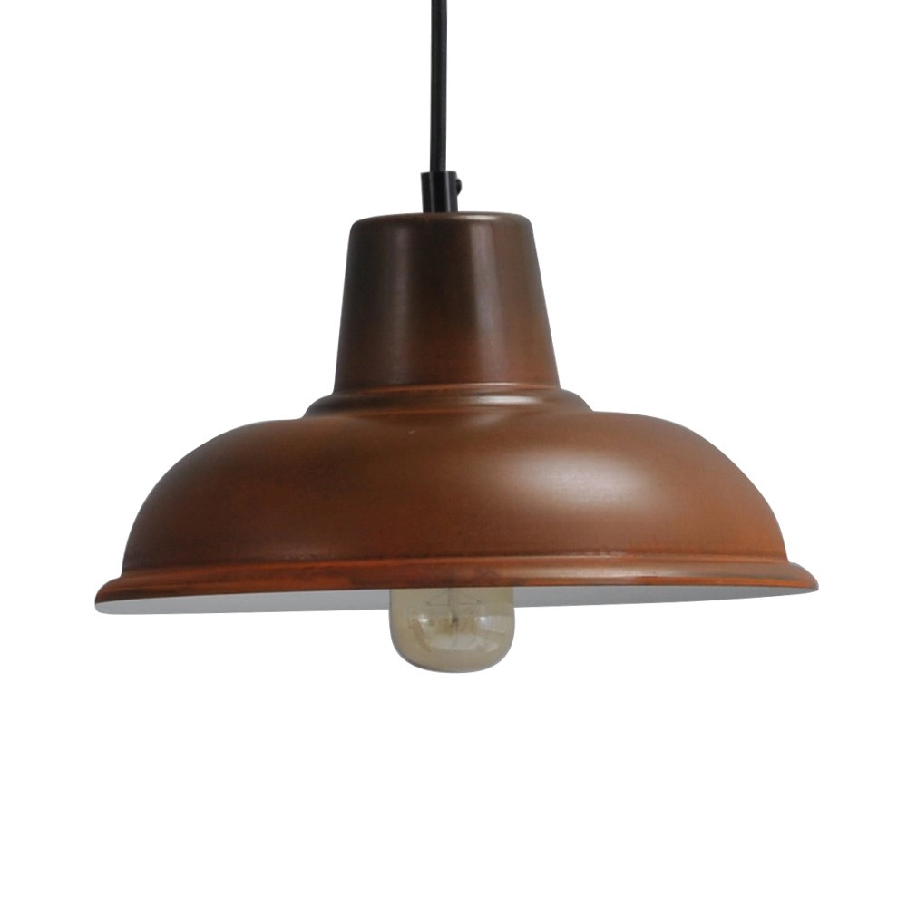 Landelijke eettafellamp Industria 2x26 2-lichts bruin met zwart Masterlight 8718121231273