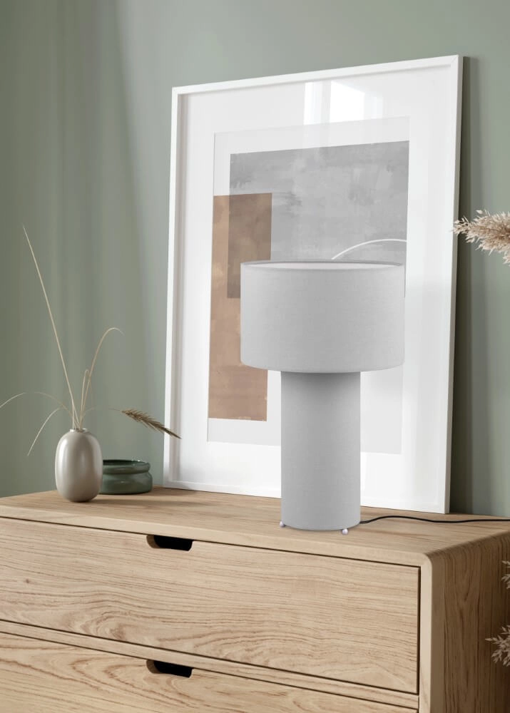 Design tafellamp Bale grijs Trio 4017807568776