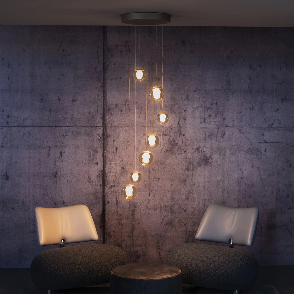 7-lichts hanglamp Pure Popup bronce Paul Neuhaus 4012248396681