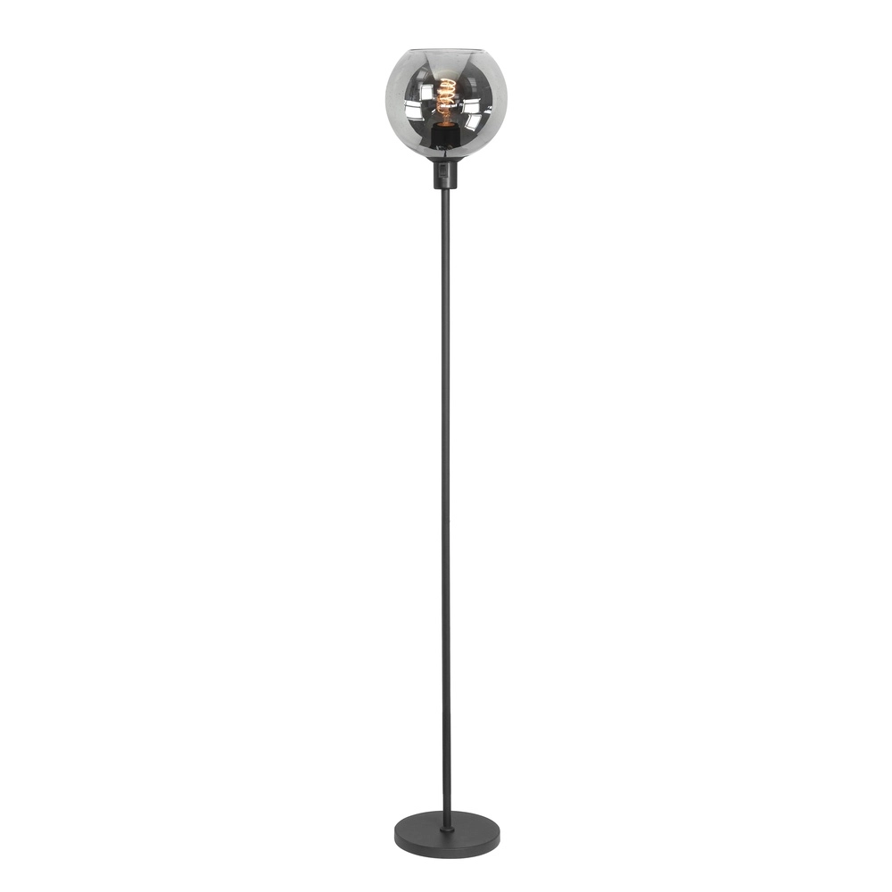 Vloerlamp Fantasy zwart met smoke glas