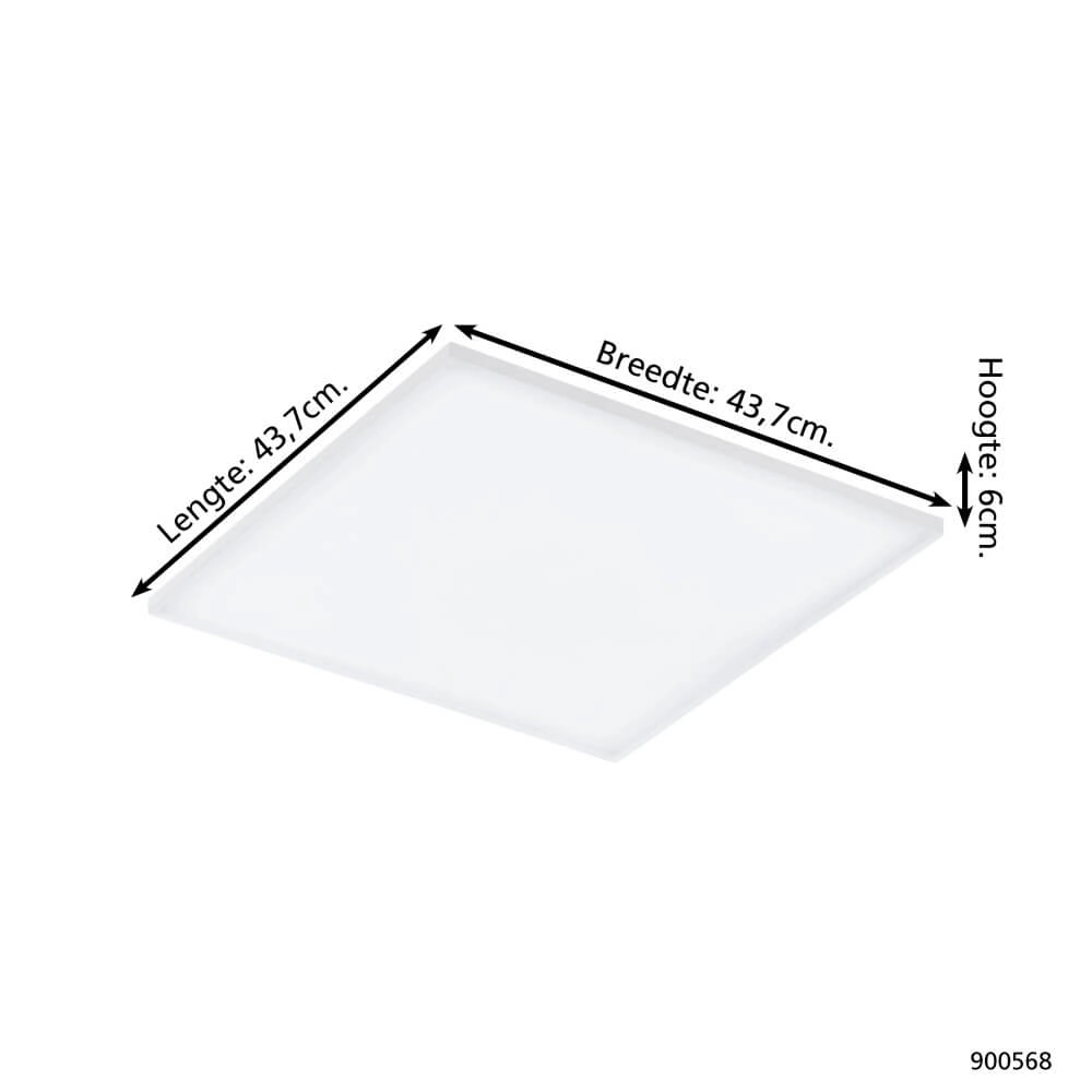 Witte plafonnière Trupiana 44 bij 44cm Eglo 9008606244706