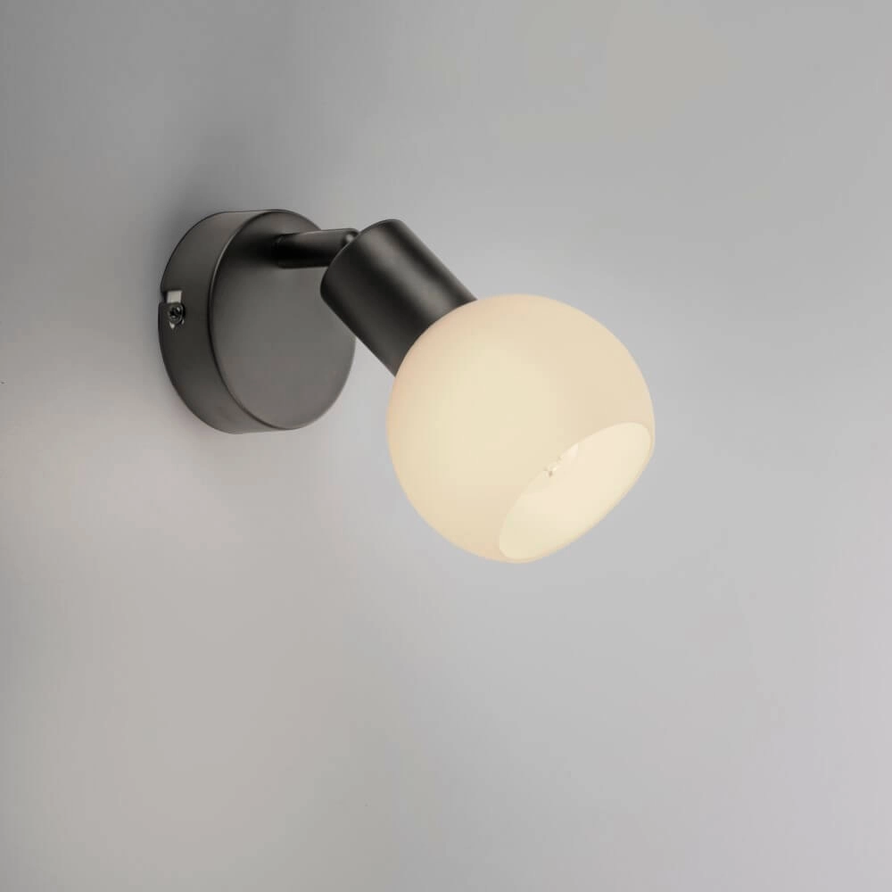 Zwarte wandlamp Loki 1-lichts Just Light 4043689000752