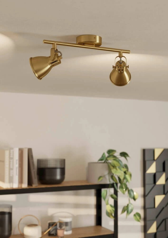 Messing plafondspot Seras 2x GU10 Eglo 9008606235650