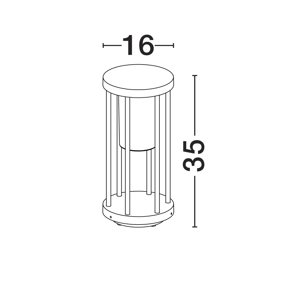 Design tuinlamp Elysium 35cm Lyora 5212017477118
