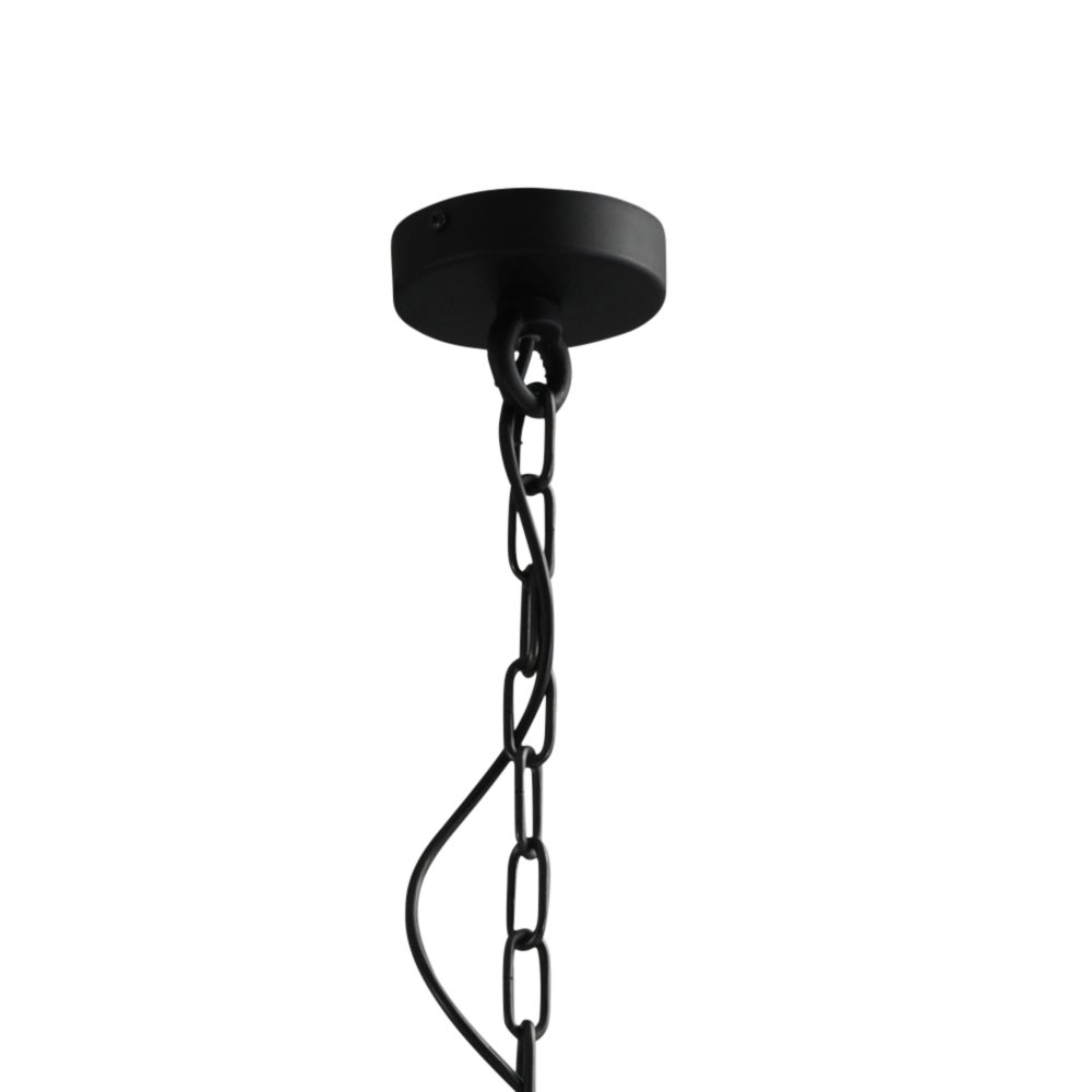 Landelijke hanglamp Larino 50 zwart met oud zilver Masterlight 8718121234472