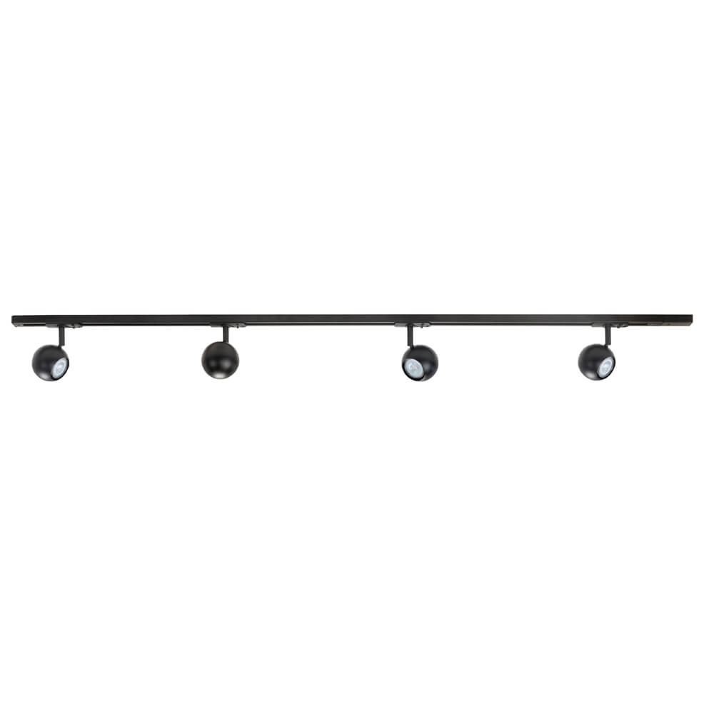 1-fase railset 150cm Bolo zwart met 4 spots 1-fase railset 150cm Bolo zwart met 4 spots