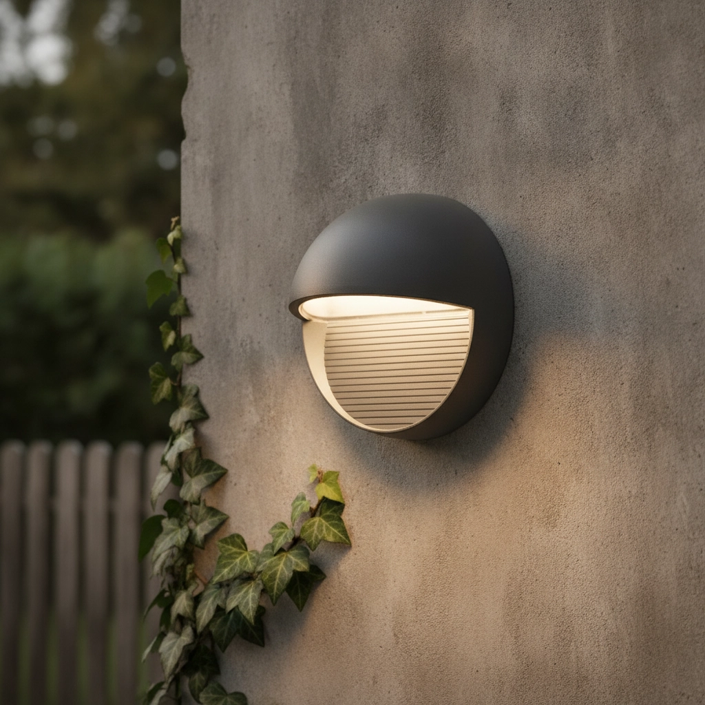 Ronde wandlamp Krypton Ø 16cm grijs