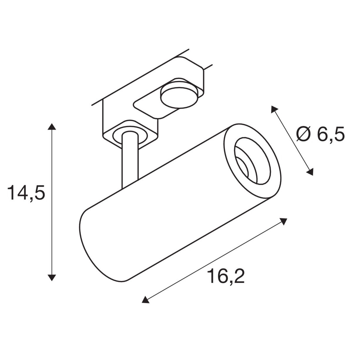 Railspot Numinos Phase S 3-fase zwart SLV 4024163242257
