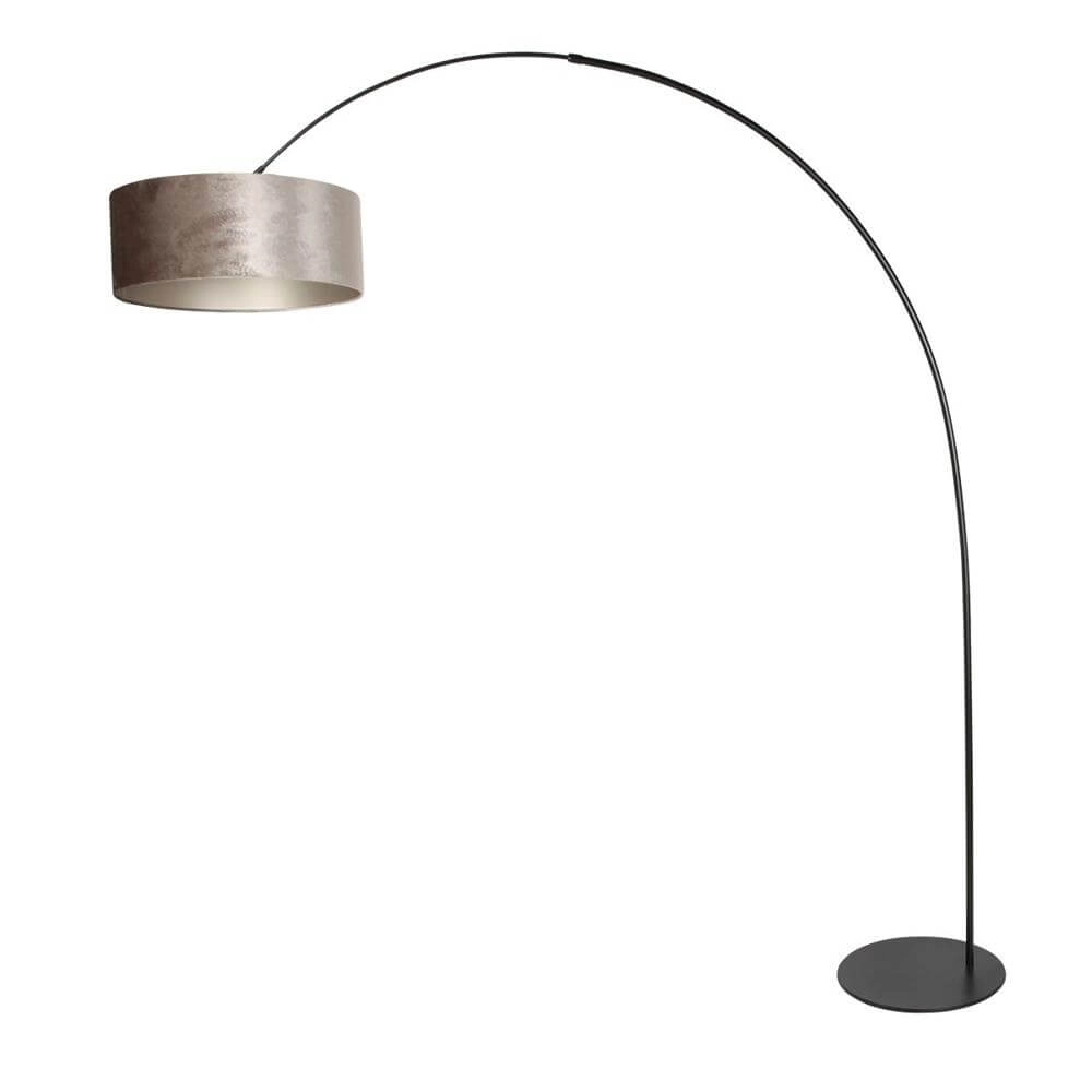 Vloerlamp Curve zwart met grijze kap Ø 50cm Steinhauer 8712746179446