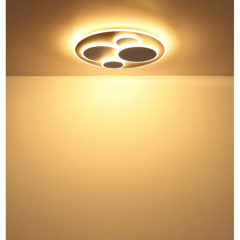 Moderne plafondlamp Monty rond zand bruin Globo 9007371589005